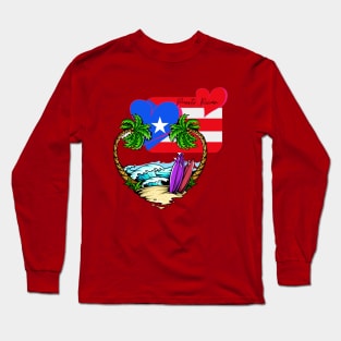 Puerto Rican Heart Long Sleeve T-Shirt